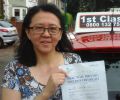 Say wee Tan with Driving test pass certificate